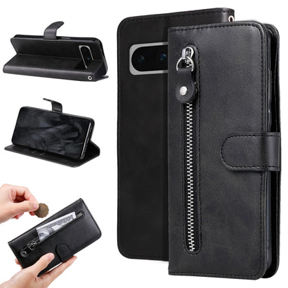 Fashion Calf Texture Zipper Leather Phone Case, For Google Pixel 11 Pro XL, For Google Pixel 11 / Pixel 11 Pro, For Google Pixel 10a, For Google Pixel 9a, For Google Pixel 9 Pro, For Google Pixel 9, For Google Pixel 8a, For Google Pixel 8 Pro          ...