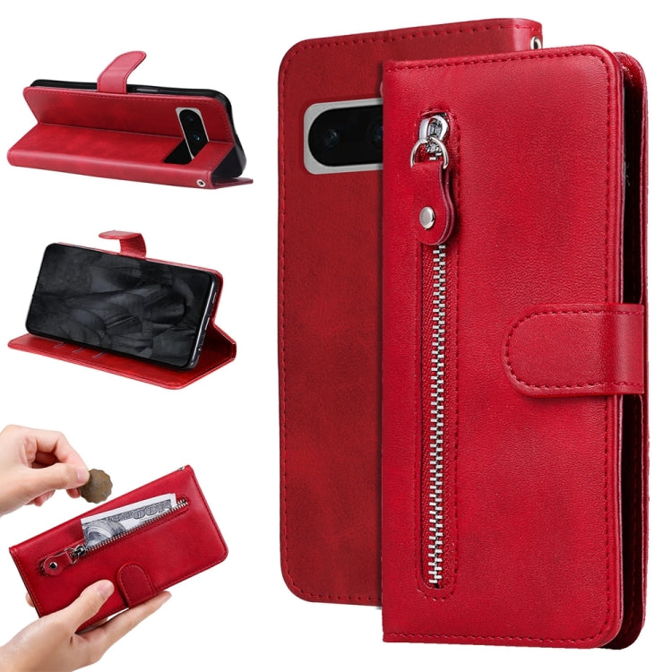 Fashion Calf Texture Zipper Leather Phone Case, For Google Pixel 11 Pro XL, For Google Pixel 11 / Pixel 11 Pro, For Google Pixel 10a, For Google Pixel 9a, For Google Pixel 9 Pro, For Google Pixel 9, For Google Pixel 8a, For Google Pixel 8 Pro          ...