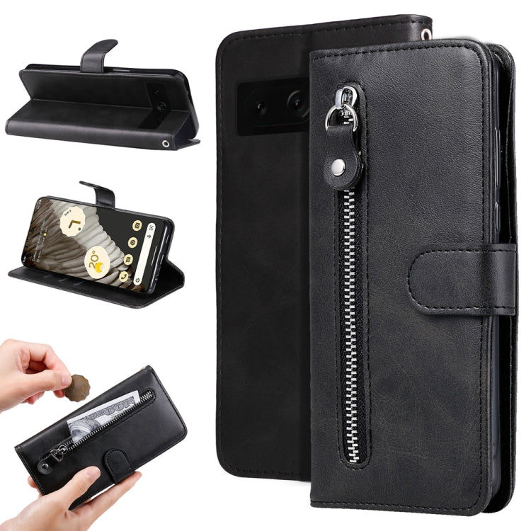 Fashion Calf Texture Zipper Leather Phone Case, For Google Pixel 11 Pro XL, For Google Pixel 11 / Pixel 11 Pro, For Google Pixel 10a, For Google Pixel 9a, For Google Pixel 9 Pro, For Google Pixel 9, For Google Pixel 8a, For Google Pixel 8 Pro          ...