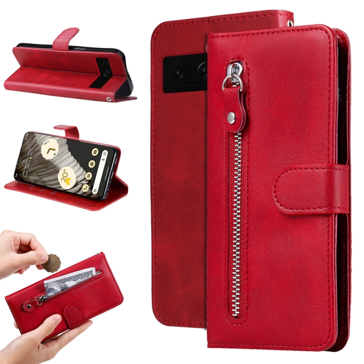 Fashion Calf Texture Zipper Leather Phone Case, For Google Pixel 11 Pro XL, For Google Pixel 11 / Pixel 11 Pro, For Google Pixel 10a, For Google Pixel 9a, For Google Pixel 9 Pro, For Google Pixel 9, For Google Pixel 8a, For Google Pixel 8 Pro          ...