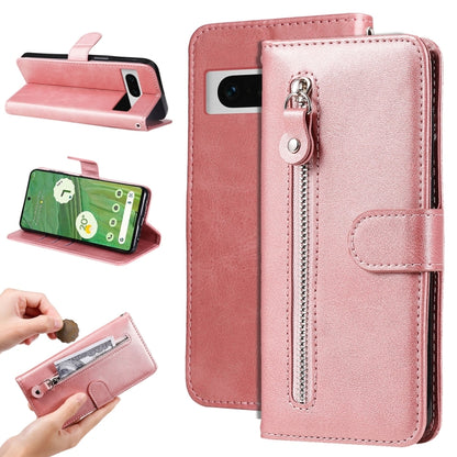Fashion Calf Texture Zipper Leather Phone Case, For Google Pixel 11 Pro XL, For Google Pixel 11 / Pixel 11 Pro, For Google Pixel 10a, For Google Pixel 9a, For Google Pixel 9 Pro, For Google Pixel 9, For Google Pixel 8a, For Google Pixel 8 Pro          ...