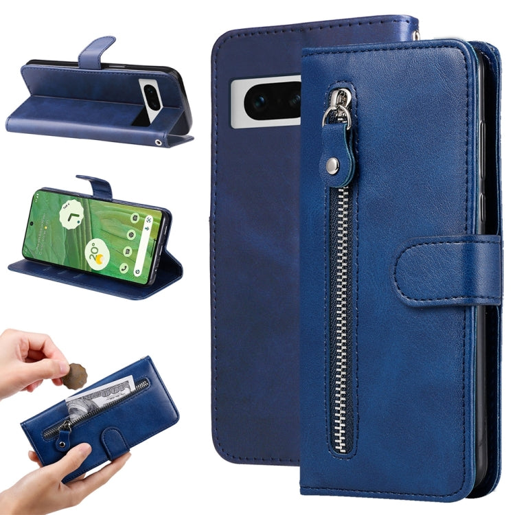 Fashion Calf Texture Zipper Leather Phone Case, For Google Pixel 11 Pro XL, For Google Pixel 11 / Pixel 11 Pro, For Google Pixel 10a, For Google Pixel 9a, For Google Pixel 9 Pro, For Google Pixel 9, For Google Pixel 8a, For Google Pixel 8 Pro          ...