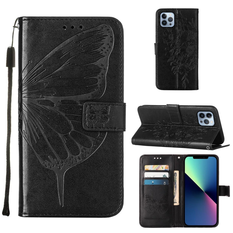 Embossed Butterfly Leather Phone Case
