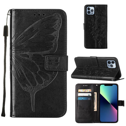Embossed Butterfly Leather Phone Case