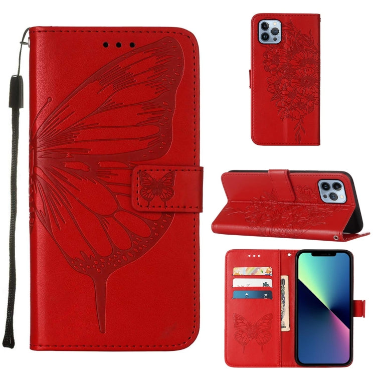 Embossed Butterfly Leather Phone Case