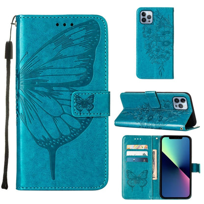 Embossed Butterfly Leather Phone Case