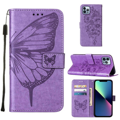Embossed Butterfly Leather Phone Case