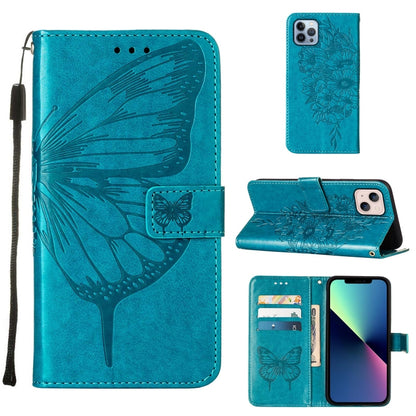 Embossed Butterfly Leather Phone Case