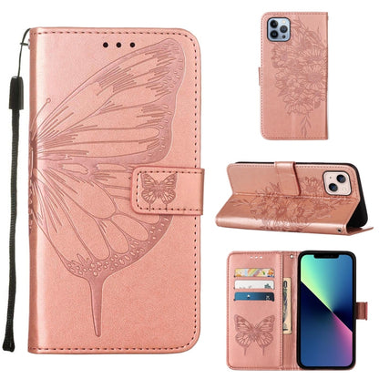 Embossed Butterfly Leather Phone Case