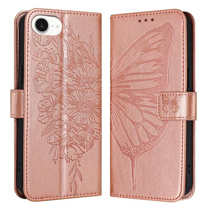Embossed Butterfly Leather Phone Case, For iPhone 17e / 16e, For iPhone 17 Pro Max, For iPhone 17 Pro, For iPhone 17, For iPhone Air, For iPhone 16 Pro Max, For iPhone 16 Pro, For iPhone 16 Plus, For iPhone 16, For iPhone 15 Pro Max, For iPhone 15 Pro ...