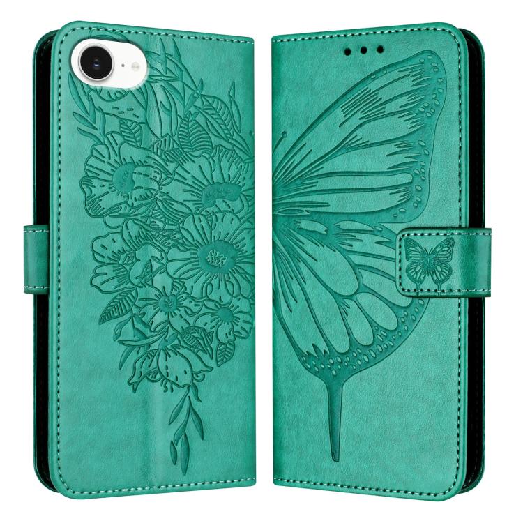Embossed Butterfly Leather Phone Case, For iPhone 17e / 16e, For iPhone 17 Pro Max, For iPhone 17 Pro, For iPhone 17, For iPhone Air, For iPhone 16 Pro Max, For iPhone 16 Pro, For iPhone 16 Plus, For iPhone 16, For iPhone 15 Pro Max, For iPhone 15 Pro ...