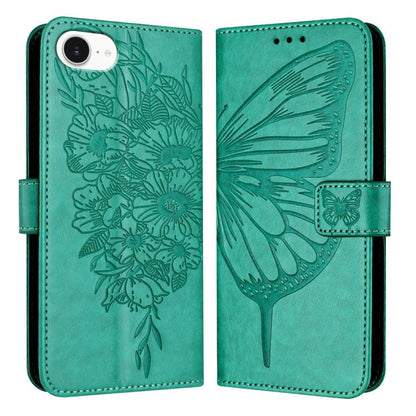 Embossed Butterfly Leather Phone Case, For iPhone 17e / 16e, For iPhone 17 Pro Max, For iPhone 17 Pro, For iPhone 17, For iPhone Air, For iPhone 16 Pro Max, For iPhone 16 Pro, For iPhone 16 Plus, For iPhone 16, For iPhone 15 Pro Max, For iPhone 15 Pro ...