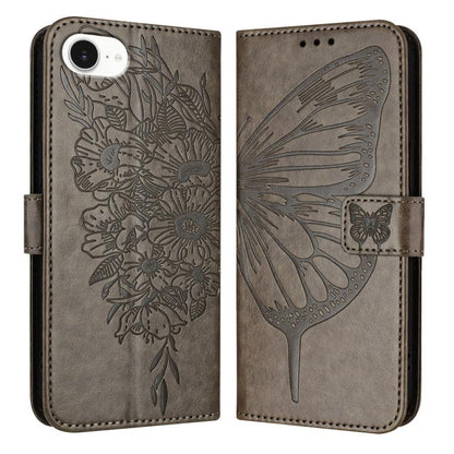 Embossed Butterfly Leather Phone Case, For iPhone 17e / 16e, For iPhone 17 Pro Max, For iPhone 17 Pro, For iPhone 17, For iPhone Air, For iPhone 16 Pro Max, For iPhone 16 Pro, For iPhone 16 Plus, For iPhone 16, For iPhone 15 Pro Max, For iPhone 15 Pro ...