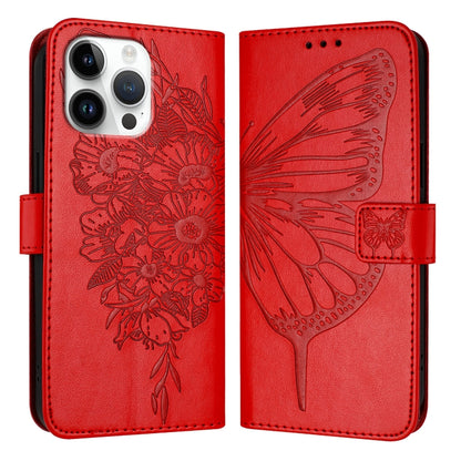 Embossed Butterfly Leather Phone Case