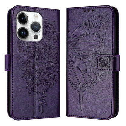 Embossed Butterfly Leather Phone Case