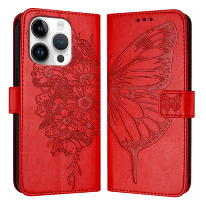 Embossed Butterfly Leather Phone Case