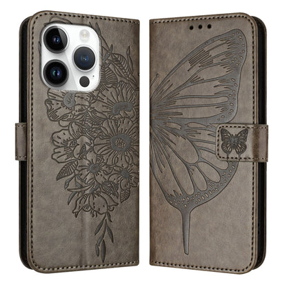 Embossed Butterfly Leather Phone Case