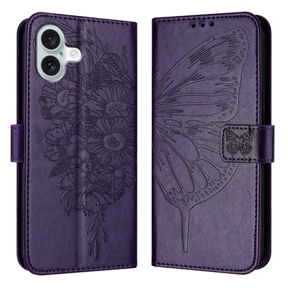 Embossed Butterfly Leather Phone Case