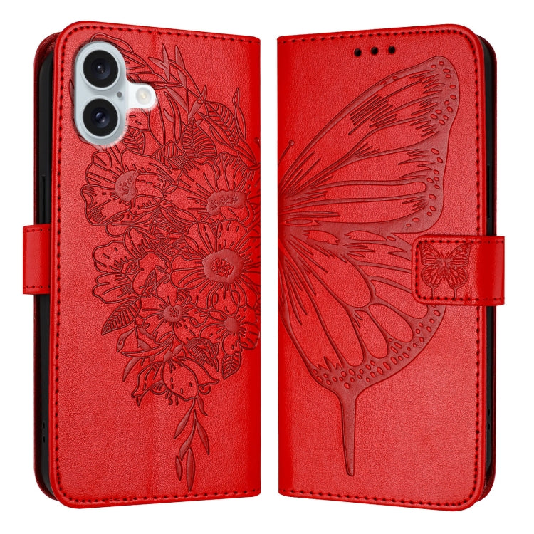 Embossed Butterfly Leather Phone Case