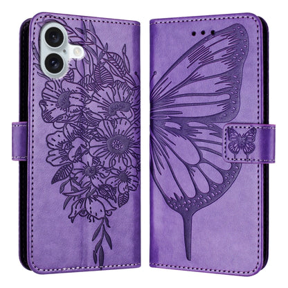 Embossed Butterfly Leather Phone Case