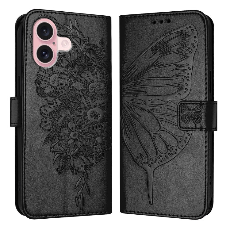 Embossed Butterfly Leather Phone Case