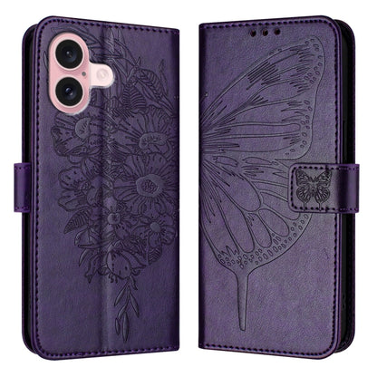 Embossed Butterfly Leather Phone Case