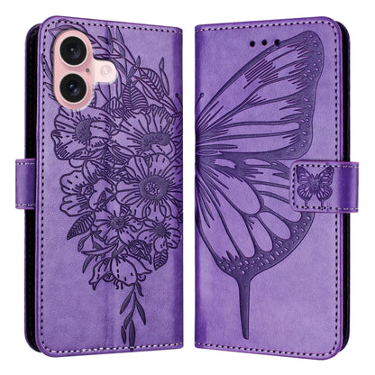 Embossed Butterfly Leather Phone Case