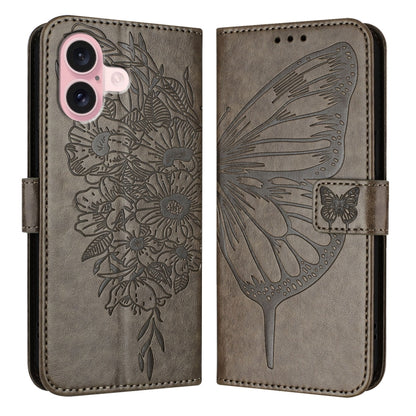 Embossed Butterfly Leather Phone Case