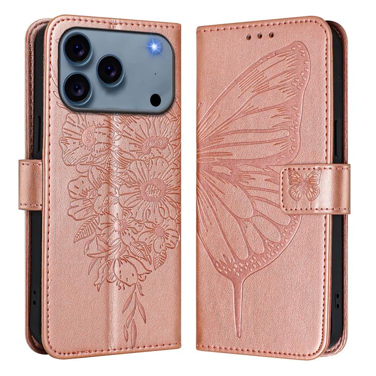 Embossed Butterfly Leather Phone Case, For iPhone 17e / 16e, For iPhone 17 Pro Max, For iPhone 17 Pro, For iPhone 17, For iPhone Air, For iPhone 16 Pro Max, For iPhone 16 Pro, For iPhone 16 Plus, For iPhone 16, For iPhone 15 Pro Max, For iPhone 15 Pro ...