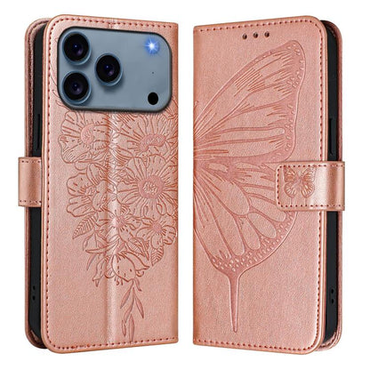 Embossed Butterfly Leather Phone Case, For iPhone 17e / 16e, For iPhone 17 Pro Max, For iPhone 17 Pro, For iPhone 17, For iPhone Air, For iPhone 16 Pro Max, For iPhone 16 Pro, For iPhone 16 Plus, For iPhone 16, For iPhone 15 Pro Max, For iPhone 15 Pro ...