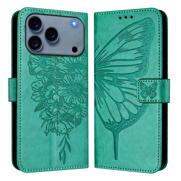 Embossed Butterfly Leather Phone Case, For iPhone 17e / 16e, For iPhone 17 Pro Max, For iPhone 17 Pro, For iPhone 17, For iPhone Air, For iPhone 16 Pro Max, For iPhone 16 Pro, For iPhone 16 Plus, For iPhone 16, For iPhone 15 Pro Max, For iPhone 15 Pro ...