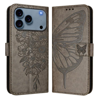 Embossed Butterfly Leather Phone Case, For iPhone 17e / 16e, For iPhone 17 Pro Max, For iPhone 17 Pro, For iPhone 17, For iPhone Air, For iPhone 16 Pro Max, For iPhone 16 Pro, For iPhone 16 Plus, For iPhone 16, For iPhone 15 Pro Max, For iPhone 15 Pro ...