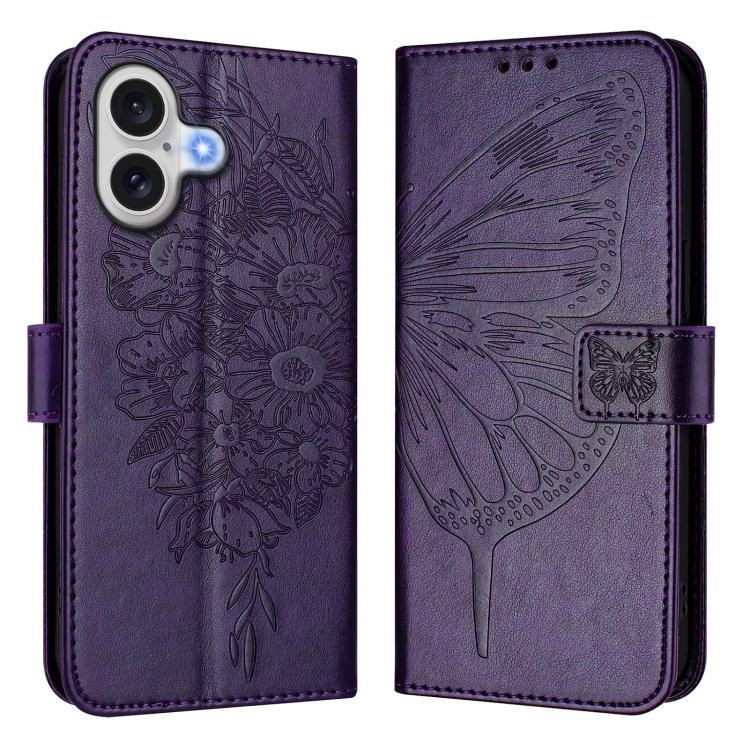 Embossed Butterfly Leather Phone Case