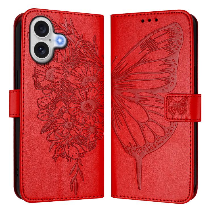 Embossed Butterfly Leather Phone Case