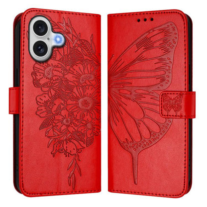 Embossed Butterfly Leather Phone Case