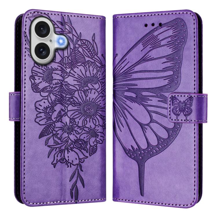 Embossed Butterfly Leather Phone Case