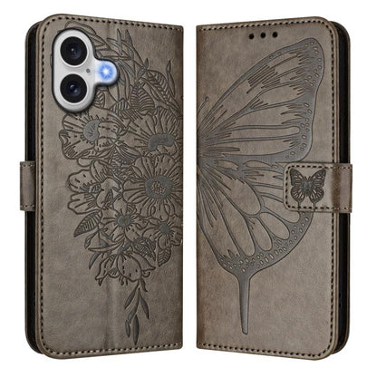 Embossed Butterfly Leather Phone Case