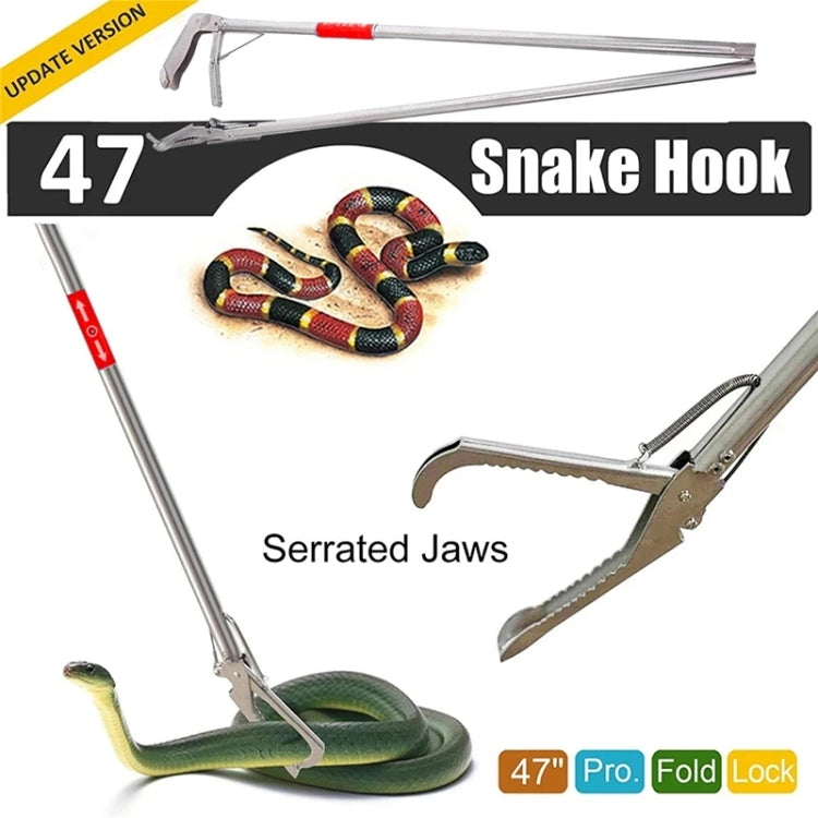 Foldable Multipurpose Stainless Steel Eel Loach Clamp Grab Tool, 1.2m, 1.5m, 2m