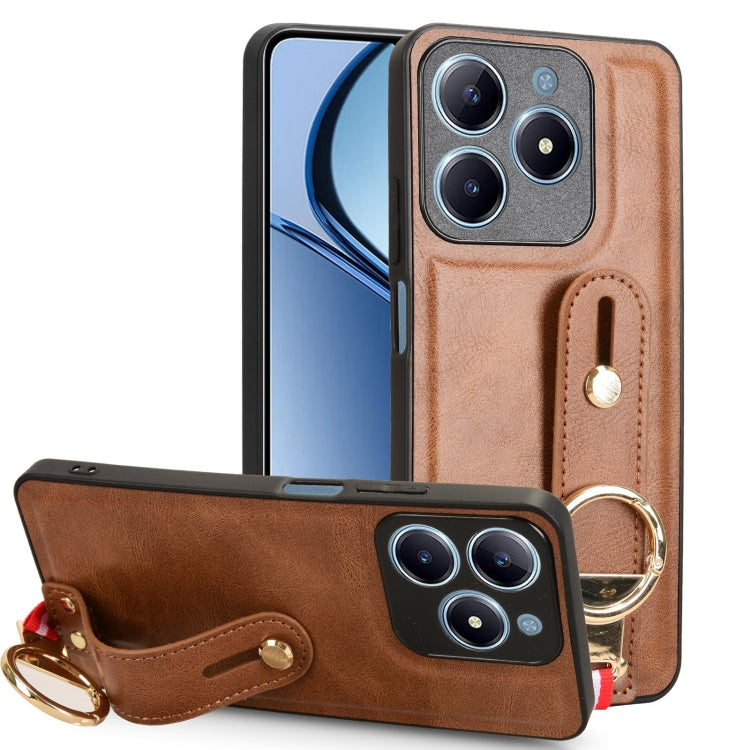 Wristband Leather Back Phone Case, For Realme C75, For Realme 13 Pro 5G, For Realme C63 4G / C61 4G, For Realme Narzo N63 4G, For Realme 11 4G Global, For Realme 11 5G Global, For Realme C53 4G / Narzo N53, For Realme 11 Pro / 11 Pro+