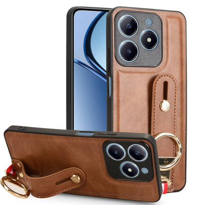Wristband Leather Back Phone Case, For Realme C75, For Realme 13 Pro 5G, For Realme C63 4G / C61 4G, For Realme Narzo N63 4G, For Realme 11 4G Global, For Realme 11 5G Global, For Realme C53 4G / Narzo N53, For Realme 11 Pro / 11 Pro+