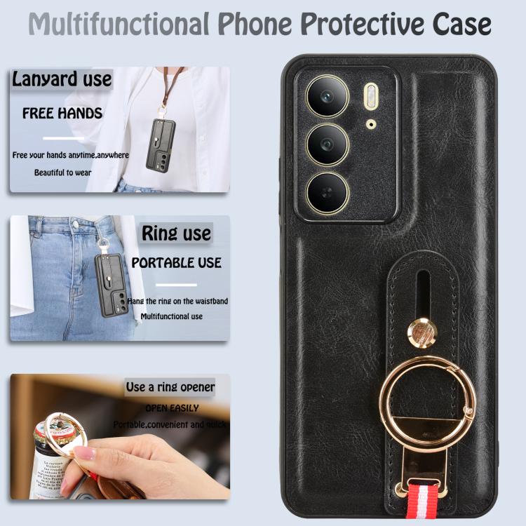 Wristband Leather Back Phone Case, For Realme C75, For Realme 13 Pro 5G, For Realme C63 4G / C61 4G, For Realme Narzo N63 4G, For Realme 11 4G Global, For Realme 11 5G Global, For Realme C53 4G / Narzo N53, For Realme 11 Pro / 11 Pro+