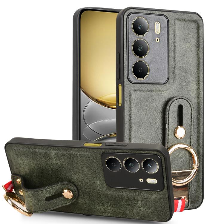Wristband Leather Back Phone Case, For Realme C75, For Realme 13 Pro 5G, For Realme C63 4G / C61 4G, For Realme Narzo N63 4G, For Realme 11 4G Global, For Realme 11 5G Global, For Realme C53 4G / Narzo N53, For Realme 11 Pro / 11 Pro+