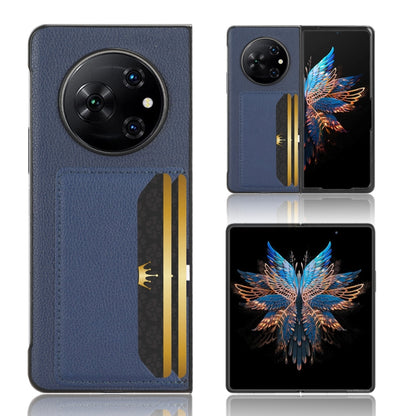 Litchi Texture Card Slots Back Cover Phone Case, For Tecno Phantom V Flip2, For Tecno Phantom V Fold2, For Tecno Phantom V Fold