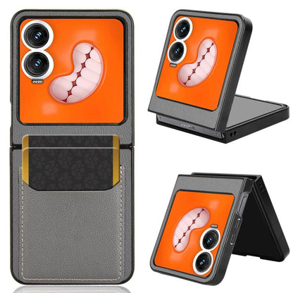Litchi Texture Card Slots Back Cover Phone Case, For Tecno Phantom V Flip2, For Tecno Phantom V Fold2, For Tecno Phantom V Fold