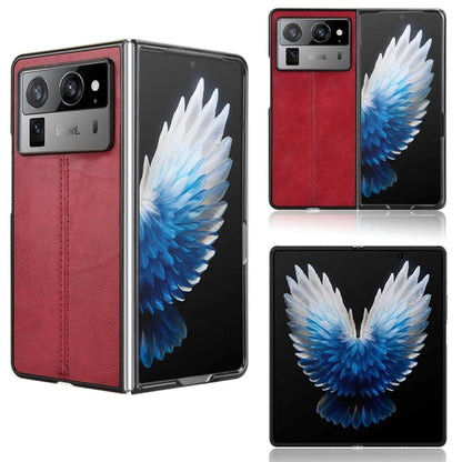 Cow Pattern Sewing Back Cover Phone Case, For Tecno Phantom V Flip2, For Tecno Phantom V Fold2, For Tecno Phantom V Flip, For Tecno Phantom V Fold