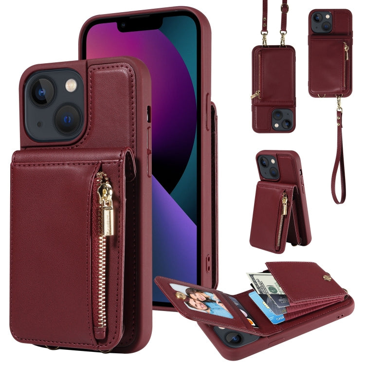 Crossbody Lanyard Zipper Wallet Leather Phone Case, For iPhone 13, For iPhone 12 / 12 Pro, For iPhone 12 Pro Max, For iPhone 11 Pro Max, For iPhone 11, For iPhone 11 Pro, For iPhone X / XS, For iPhone XR, For iPhone XS Max, For iPhone 7 Plus / 8 Plus