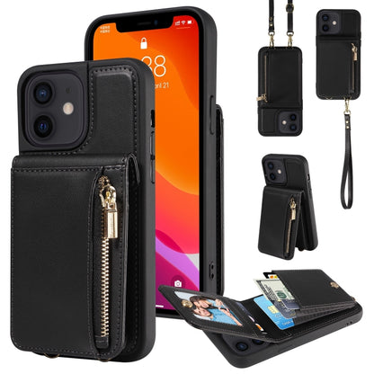 Crossbody Lanyard Zipper Wallet Leather Phone Case, For iPhone 13, For iPhone 12 / 12 Pro, For iPhone 12 Pro Max, For iPhone 11 Pro Max, For iPhone 11, For iPhone 11 Pro, For iPhone X / XS, For iPhone XR, For iPhone XS Max, For iPhone 7 Plus / 8 Plus