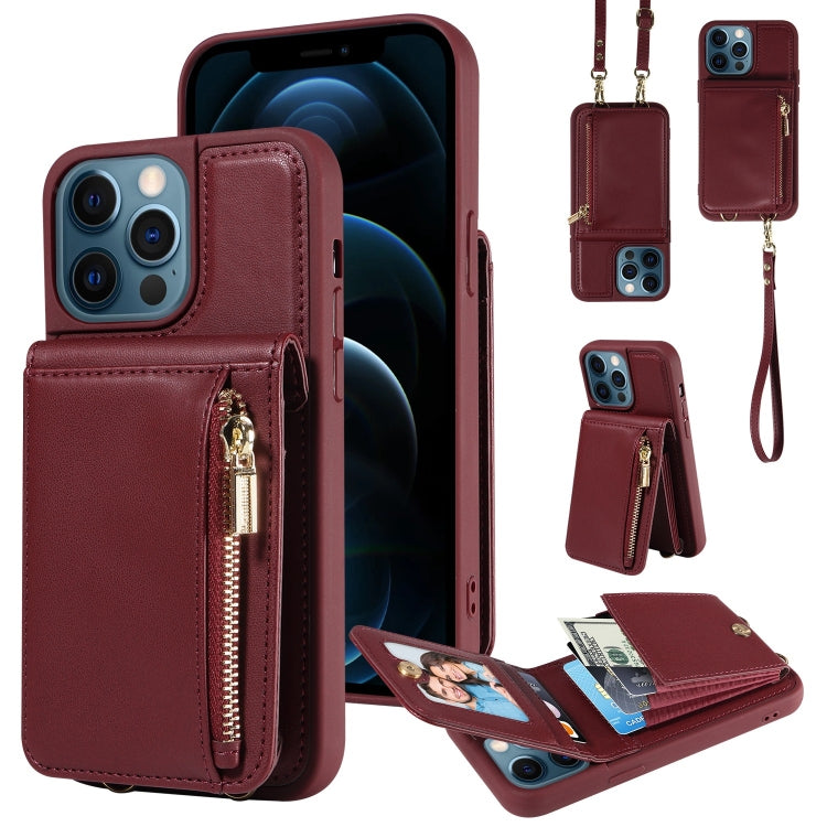 Crossbody Lanyard Zipper Wallet Leather Phone Case, For iPhone 13, For iPhone 12 / 12 Pro, For iPhone 12 Pro Max, For iPhone 11 Pro Max, For iPhone 11, For iPhone 11 Pro, For iPhone X / XS, For iPhone XR, For iPhone XS Max, For iPhone 7 Plus / 8 Plus