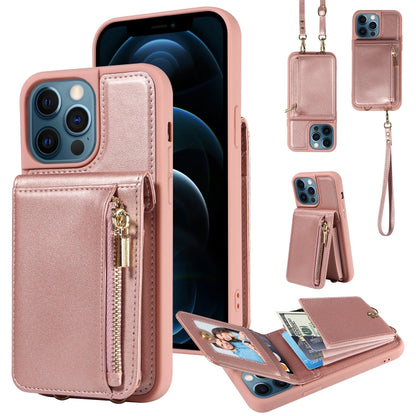 Crossbody Lanyard Zipper Wallet Leather Phone Case, For iPhone 13, For iPhone 12 / 12 Pro, For iPhone 12 Pro Max, For iPhone 11 Pro Max, For iPhone 11, For iPhone 11 Pro, For iPhone X / XS, For iPhone XR, For iPhone XS Max, For iPhone 7 Plus / 8 Plus