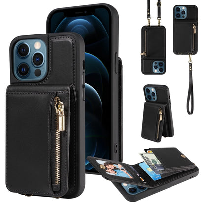 Crossbody Lanyard Zipper Wallet Leather Phone Case, For iPhone 13, For iPhone 12 / 12 Pro, For iPhone 12 Pro Max, For iPhone 11 Pro Max, For iPhone 11, For iPhone 11 Pro, For iPhone X / XS, For iPhone XR, For iPhone XS Max, For iPhone 7 Plus / 8 Plus